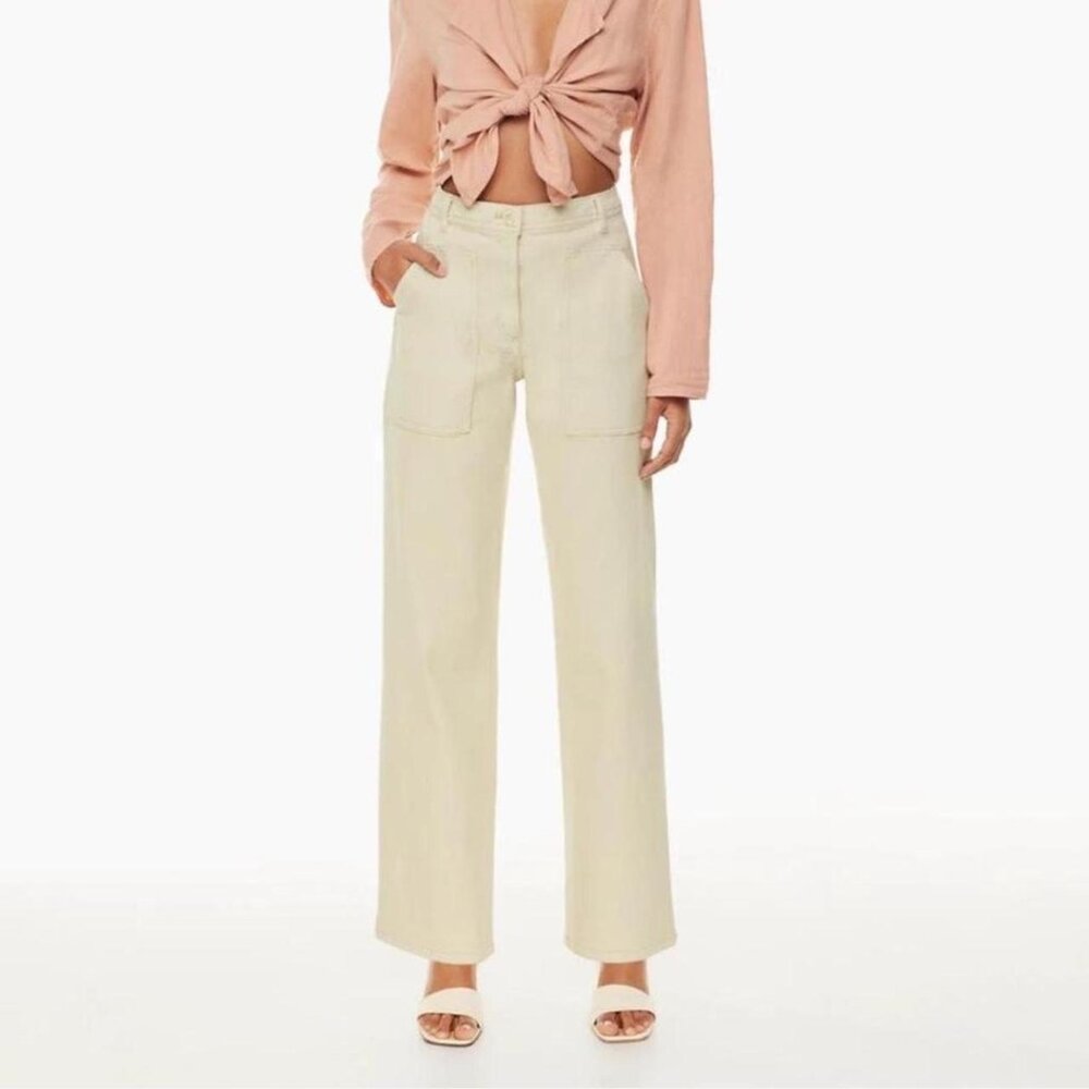 Aritzia Yellow "Modern Utility Pant"